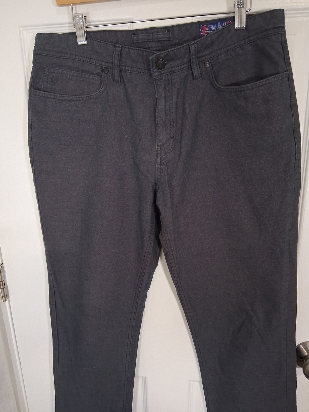 English Laundry Men's Charcoal Gray 5-Pocket Casual Pants 34x30 100% Cotton. 27